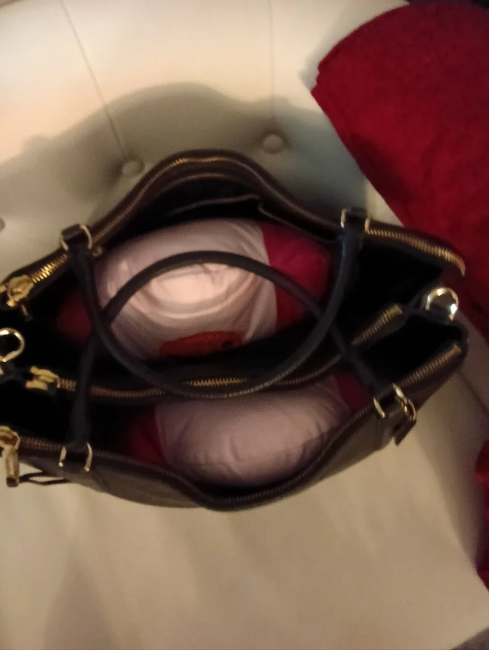 Coach Borough Black LARGE Leather Tote/Satchel CREED- M1369-28129 Hangtag Incl.